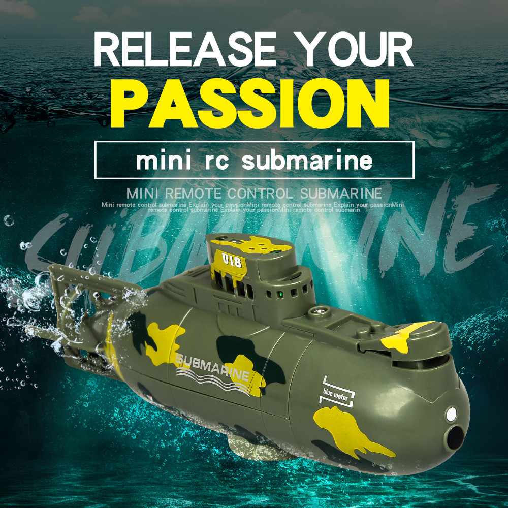 Rc boot Mini Submarine 6CH Speed Boot Radio Afstandsbediening Onderwater Onderzeeërs Elektrische Kinderen Speelgoed Statische Duiken Model