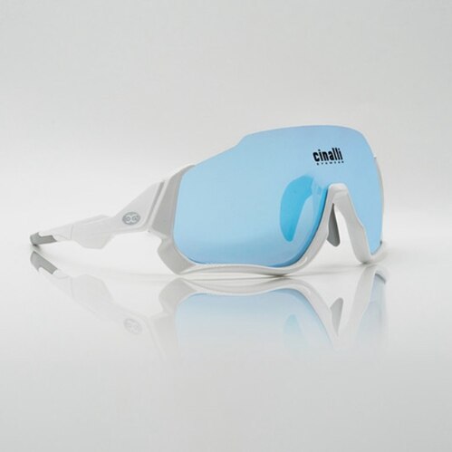 Cinalli Cycling Glasses Outdoor sport sunglasses Running Windproof Speed Skating Sunglasses Polarized color changing glasses: White blue 1