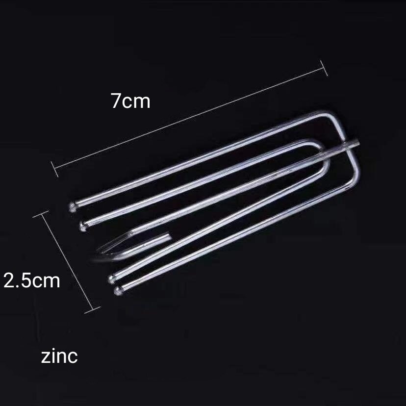 Gancho de cinta de cortina de Metal, ganchos de anillo de tela de cortina de cuatro tenedores, accesorios de bricolaje para el hogar, 15 Uds.: Silver