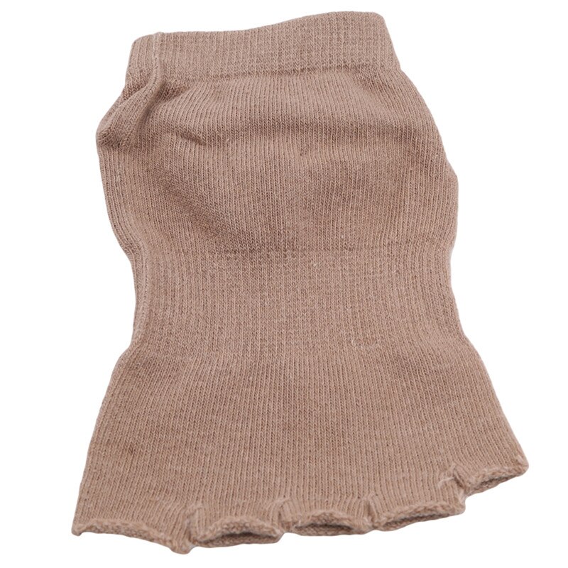 Damen-yogasocken, rutschfest, fünf zehen, offen, silikon, rutschfest, 5 zehen, ballettsocken, fitnessstudio, fitness, sport, bequeme baumwollsocken: Cremefarben