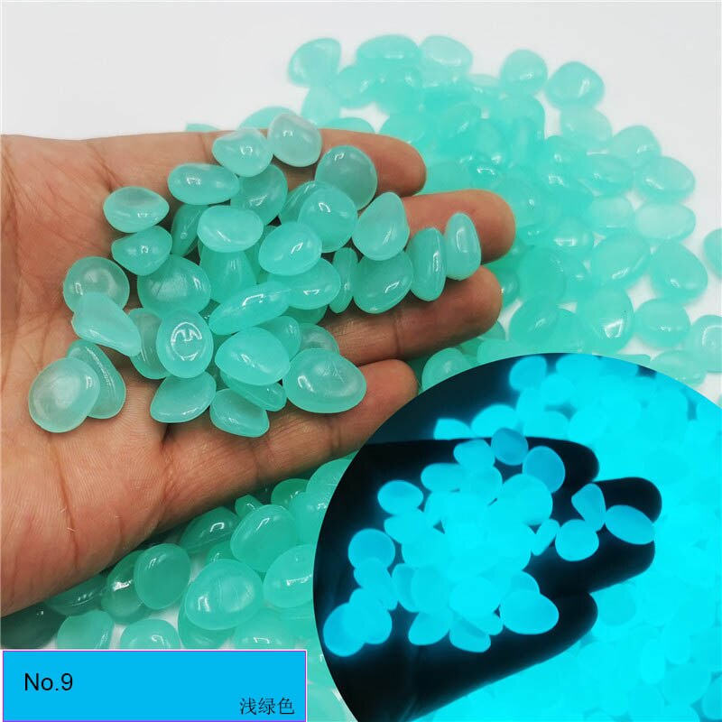 10pcs/lot Luminous Pebbles Rocks Garden Ornaments Stone Glow In The Dark GardenFor Walkways Fish Tank Decorations: Orange