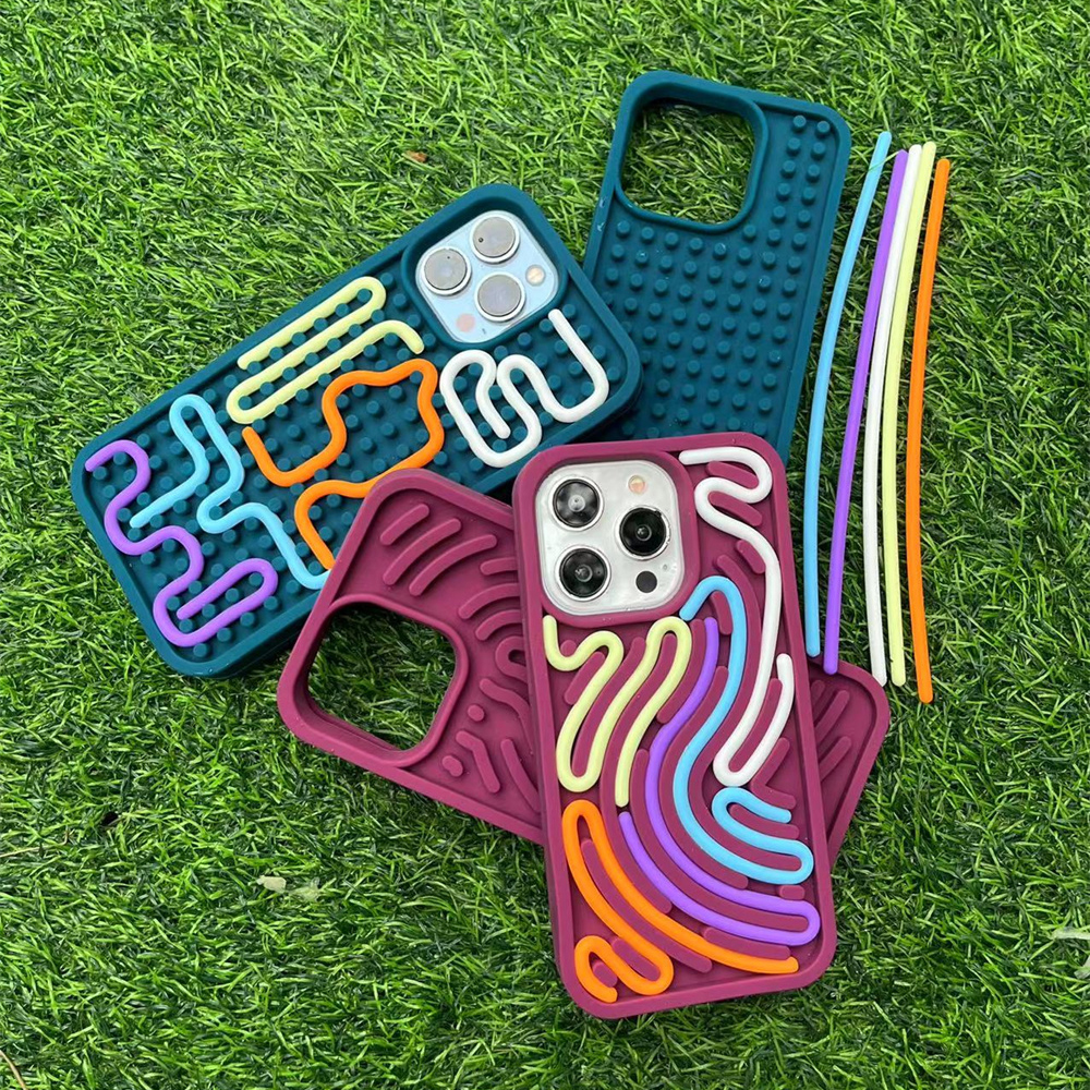 Funda de teléfono con divertido DIY para iPhone 15 Pro 12 13 14 Pro Max, Fundas de silicona a prueba de golpes para Apple 14pro 16, Funda bonita