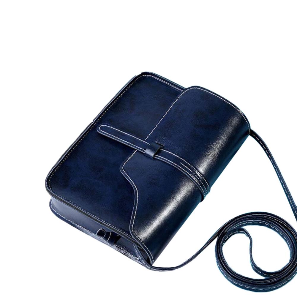 Casual Shoulder Bag simple Ladies Cross Body Bag Vintage Purse Bag Leather Cross Body Shoulder Messenger Bag женские#50: Deep Blue