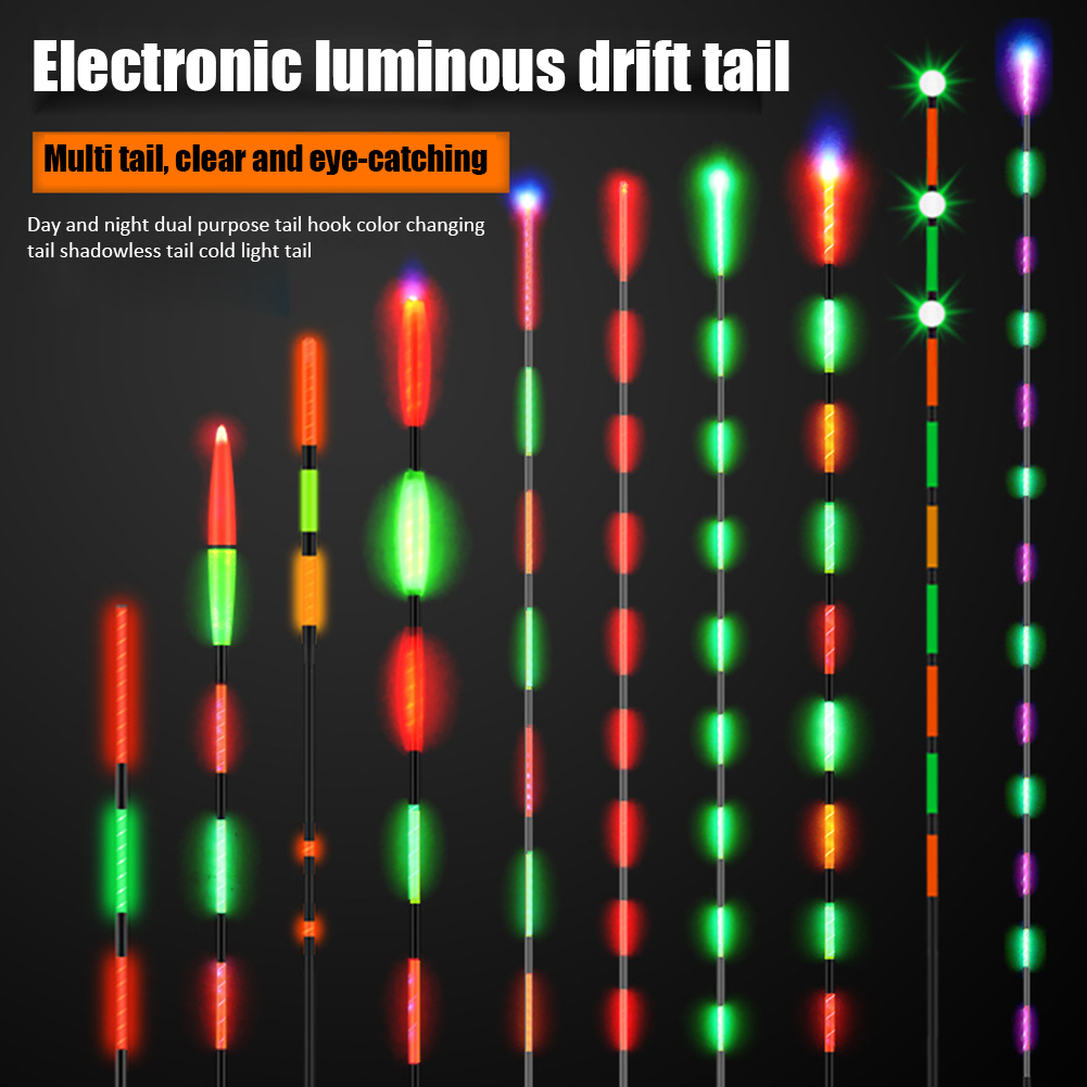 Smart Led Fishing Float Electric Fishing Float Night Light Luminous Electronic Float Fishing Tackle Fishing Floating Tail