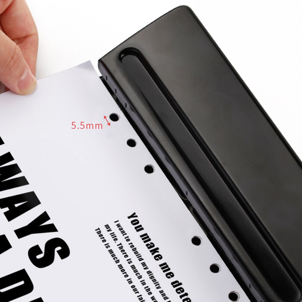 6 Hole Loose-Leaf Standard Puncher Paper Adjustable Stapler Home Office Binding Supplies Student Stationery Equipment