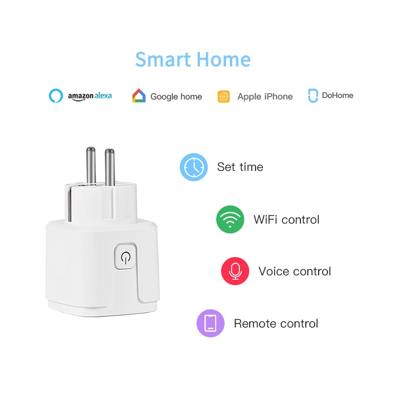 Wifi Smart Steckdose Smart-Timer 100-250V EU Stecker 16A Stimme Steuer Arbeit Mit Siri Alexa Google Hause assisitant Dohome APP