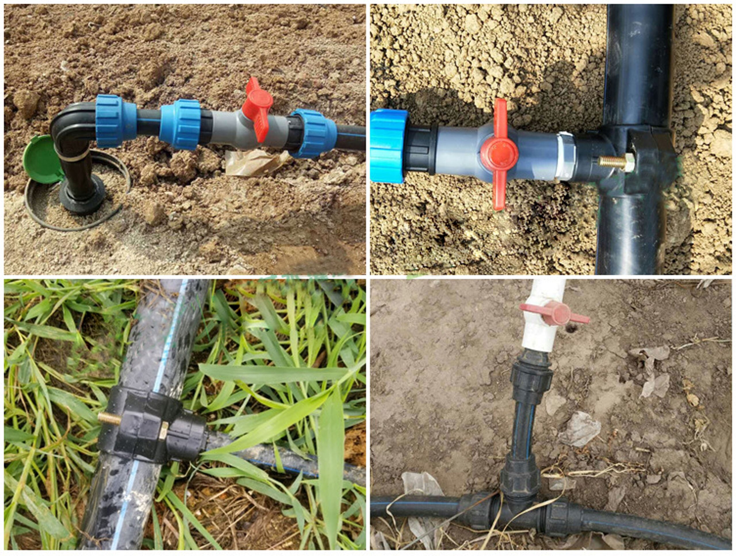 PE PVC Tube Pipe Fast Connection Connector ID 25mm Agriculture Irrigation Pipe Fittings Ball Valve Watering System Joint Black