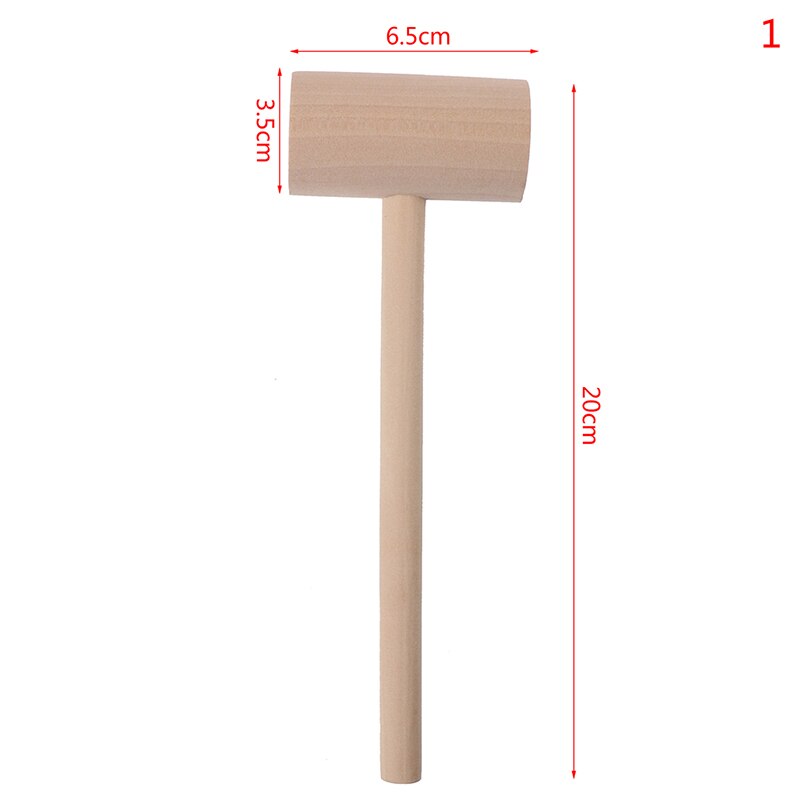 1Pcs Houten Hamer Mallet Carving Tool Lederen Craft Sieraden Maken Hamer Tool: 1
