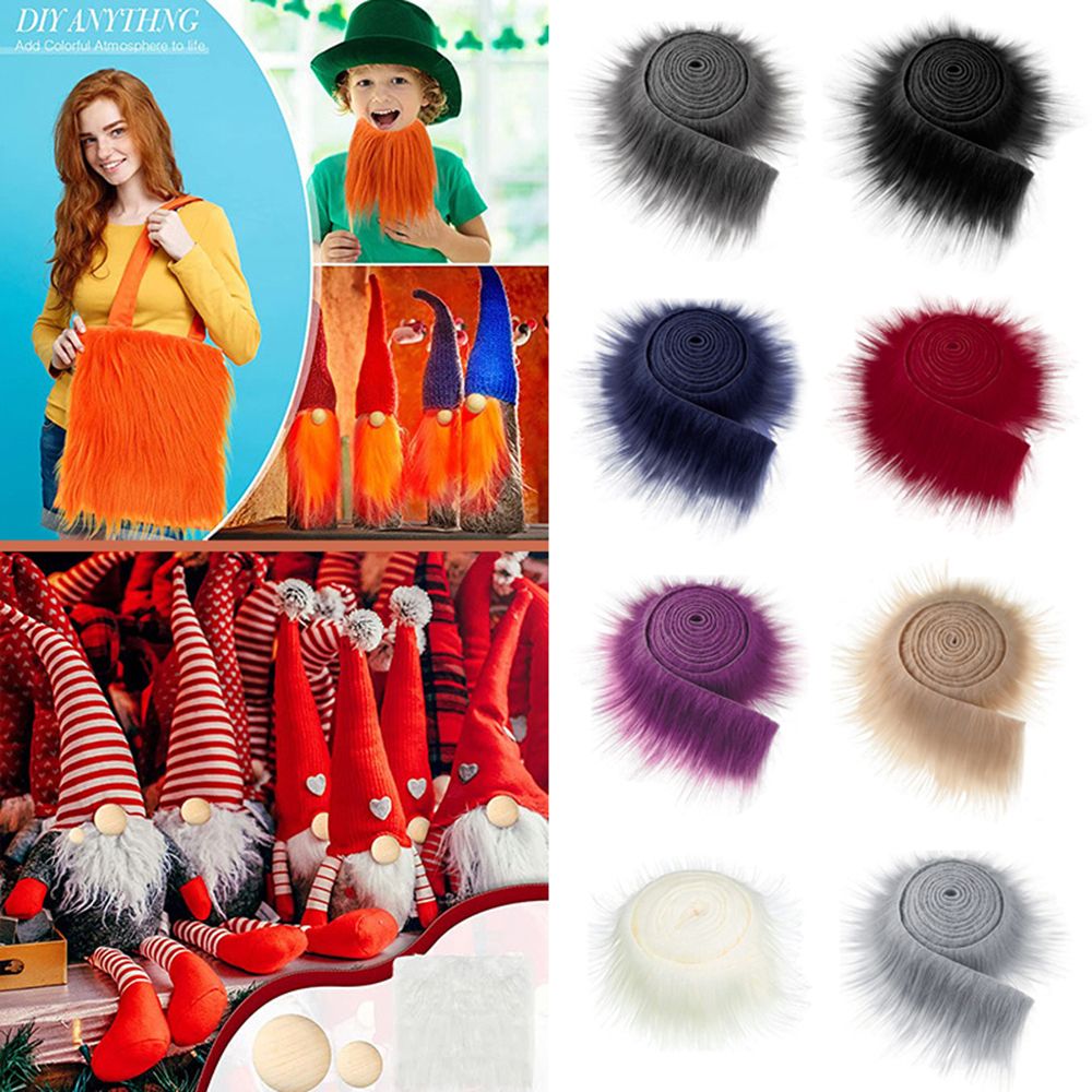 1.5M Faux Fur Lint Tapes Diy Kleding Naaien Pluizige Bekleding Trimmen Stof Woondecoratie Naaien Kostuum Pluche Bont Streep