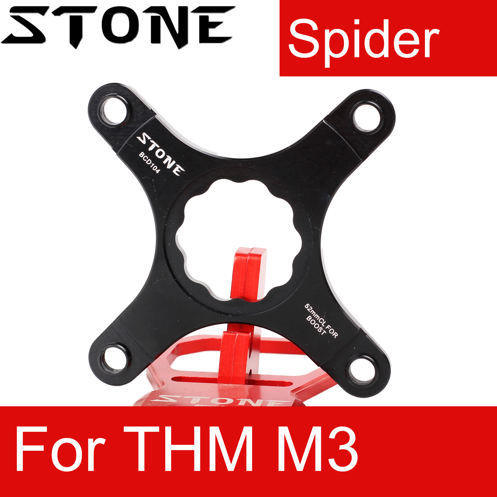 Sten kædehjul edderkop til thm  m3 to 104 bcd adapter konverter enkelt hastighed 104 bcd smal og bred tand mtb krumtap cykeldele