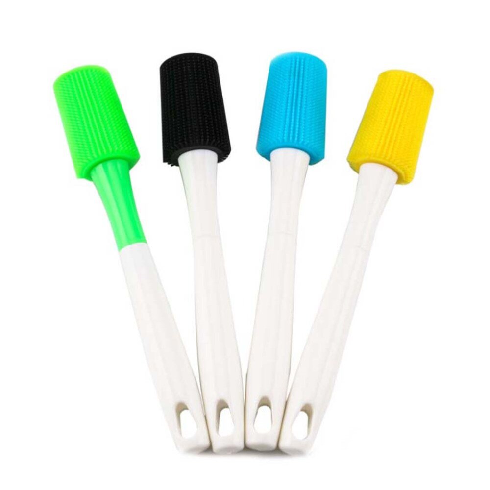 1pc Long Handle Silicone Cups Cleaning Brush Mug Brush Multifunctional Kitchen Gadget For Home (Random Color)