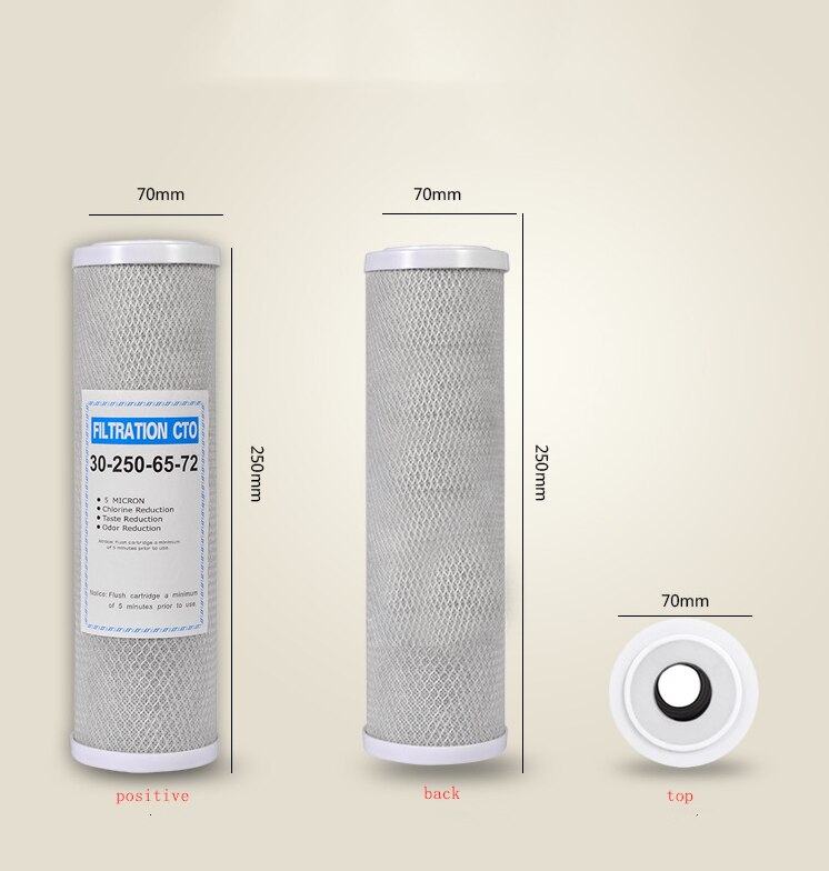 3Pcs Water Filter Actieve Kool Cartridge Filter 10 Inch Cartridge Vervanging Purifier Cto Blok Carbon Filter Waterpurifie