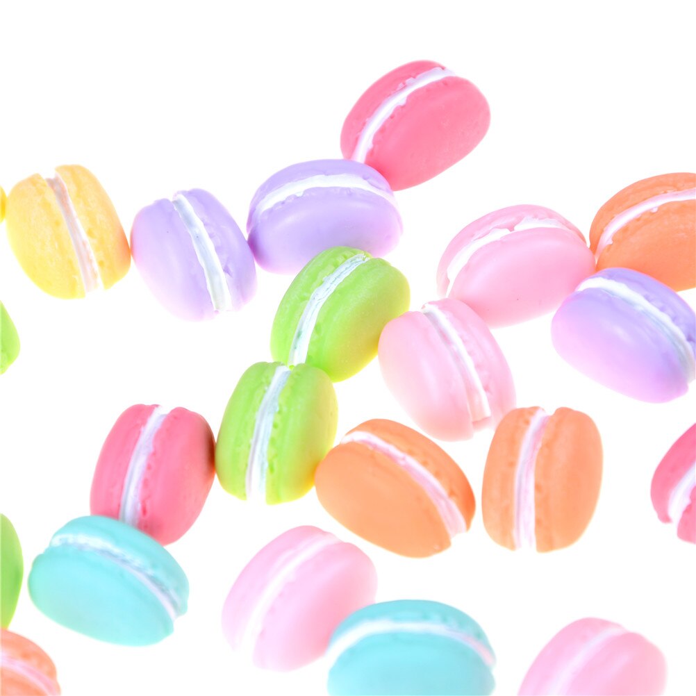 5pcs Mini Dollhouse Macarons Fairy Ornament Simulation Decor