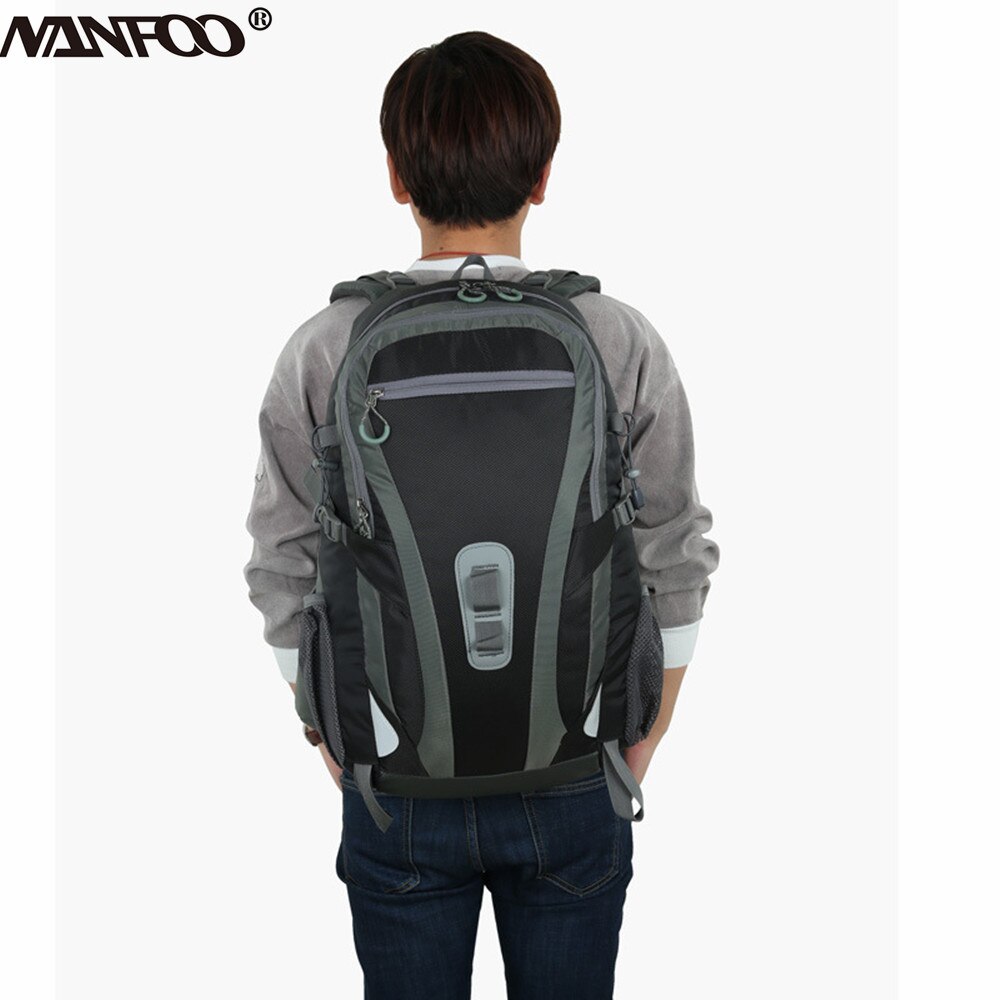 Outdoor Hiking Camping Wearable Backpack 40L Waterproof Nylon Mountaineering Backpack Unisex Softback Sport Bag Rucksack