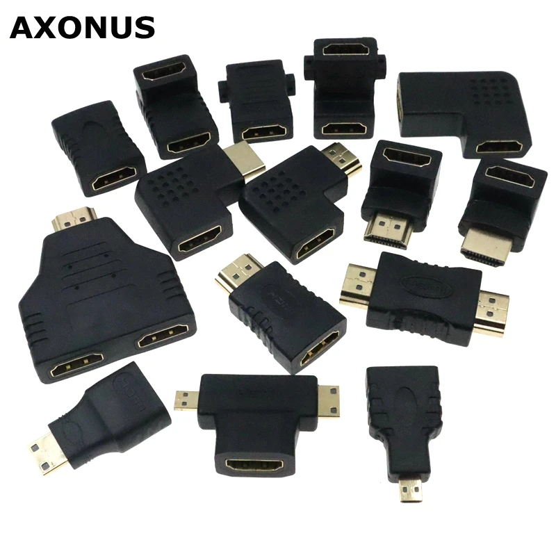 HD-Adapter Mikro Mini HDMI-kompatibler 90-Grad-rechtwinkliger Adapter HDMI 270-Grad-HDMI-Stecker auf Buchse HDMI-Winkelstecker