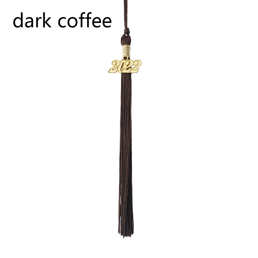 2022 nowy akademicki biret studencki z frędzlem ze złotym uroku wisiorek mieszane kolor mundury DIY rzemiosło Student prezenty pamiątkowe: dark coffee