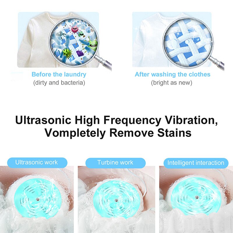 Ultrasonic Turbine Washing Machine Mini Travel Portable Washing Machine Household Small Washing Machine