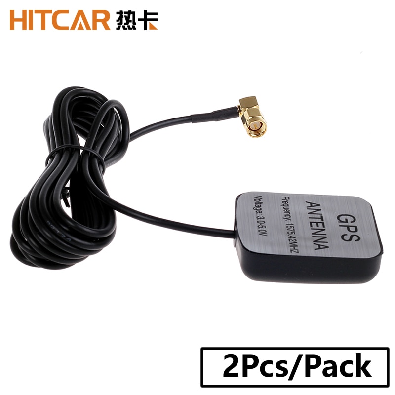 Haakse Sma Stekker GPS Actieve Antenne Antenne Connector Kabel voor Auto Dash DVD Head Unit Stereos 2 stks/pak