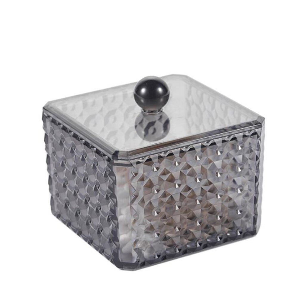 Storage Box Acrylic Storage Jar Cotton Swab Cotton Cotton pad box Ball Plastic Medicine Jar Dispenser Bathroom Accessories: Square