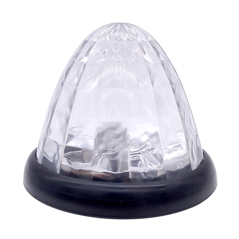Luz de alarma de emergencia para coche, lámpara de señal de giro trasera cónica, bombillas de advertencia para camión, RV, 24V, 16LED: Blanco