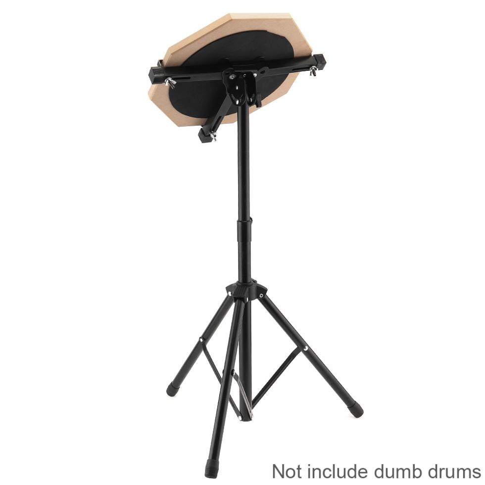 Aluminum Alloy Adjustment Foldable Three-legged Floor Drum Stand Holder Pads Cymbal Stand for 10-12 Inch Dumb Drum