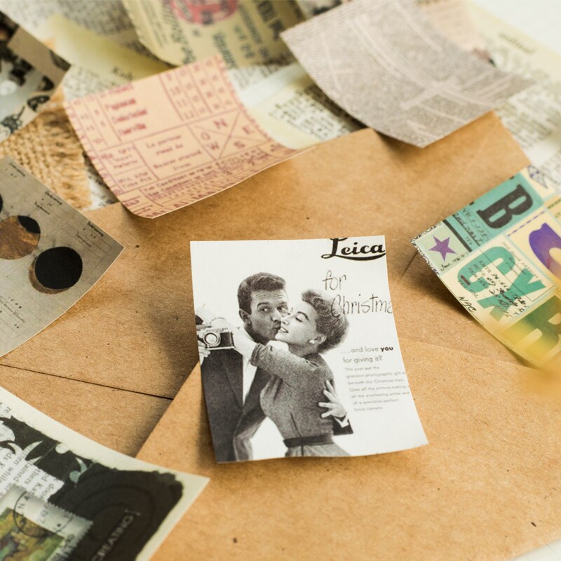 165 stk / mye retro materiale papir samler skrivbart papir til minne om scrapbooking dagbok album papirvarer dekorasjon