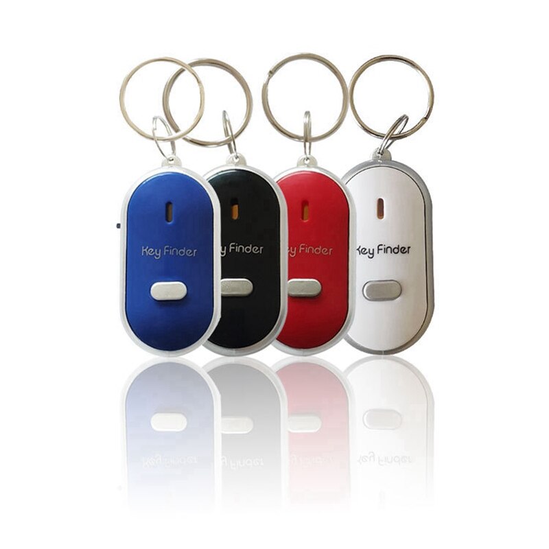 Wireless Whistle Key Finder Key Chain for Anti-Lost Device Key Chain Electronic Anti-Theft Key Search(Black)