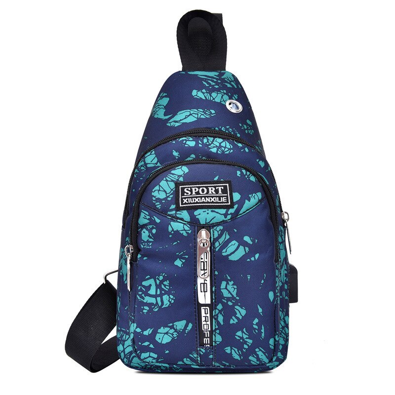 Male Shoulder Bags USB Charging Crossbody Bags Multifunctional Canvas Theft Chest Bags Short Trip Messengers Bag: 9