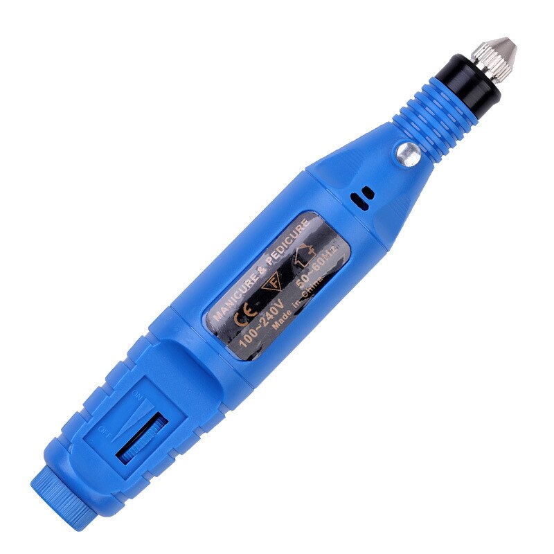 1 Pc Electric Nail Drill Tool Set Decoration Nail Manicure Machine Pedicure Pen Nail Tool Electric Manicure Drill: Blue