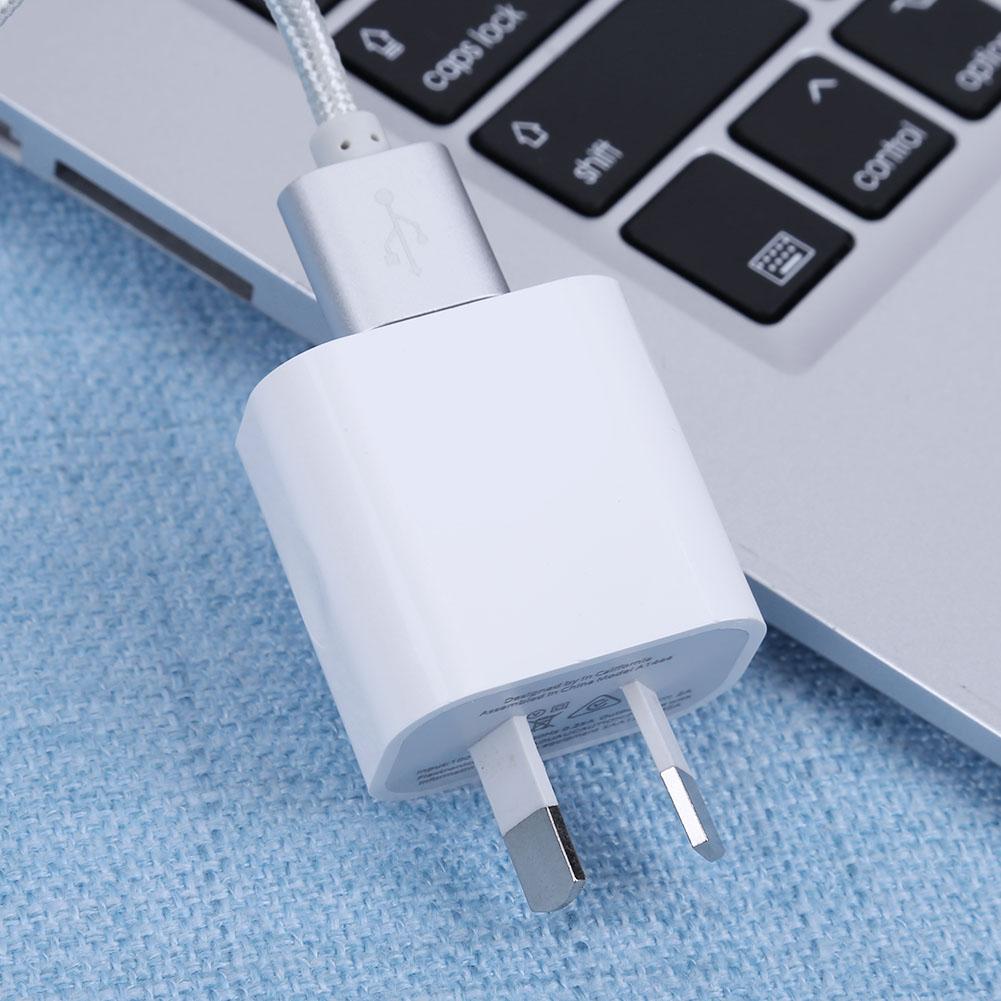 Ladekabel mit 2 usb- und au-steckern, tragbar 2a 5v doppelport-ladegerät, universeller usb-netzadapter der sechsten generation, usb-au-stecker