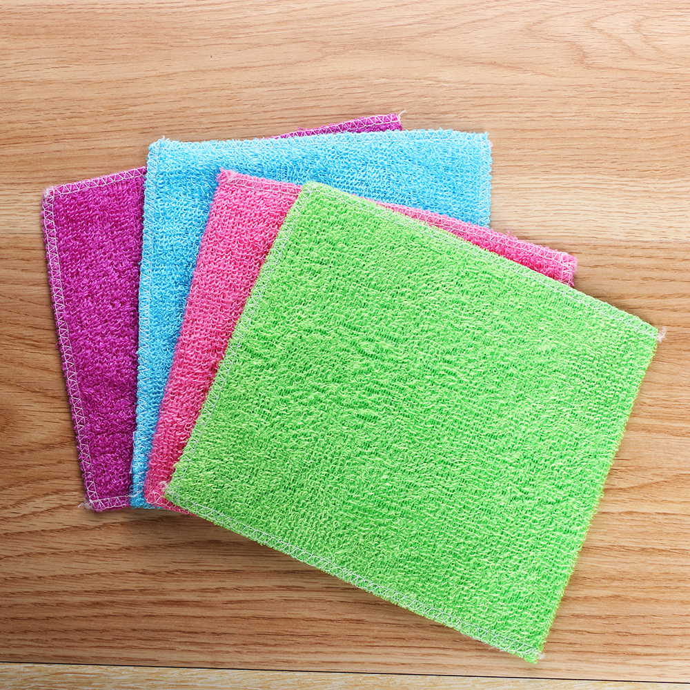 1PC Weichen Multi-farbe Anti-fett Bambus Faser Reinigung Lumpen Waschen Handtuch Schüssel Tuch Haushalt Küche Dinning zubehör Werkzeuge