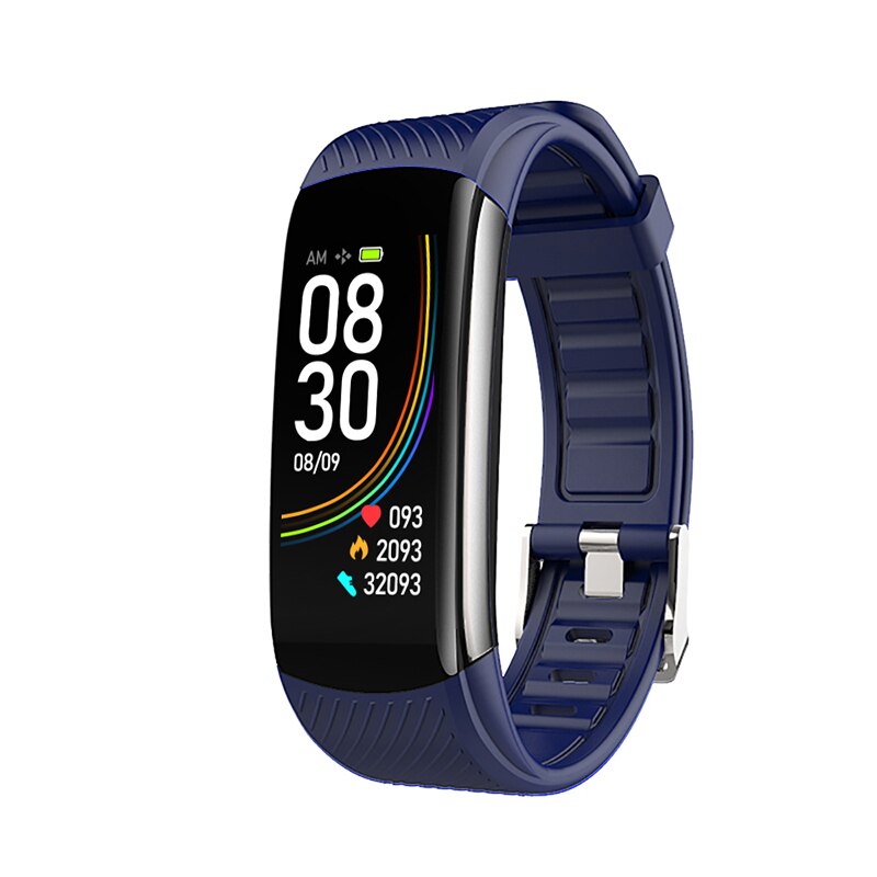 2022 nowa inteligentna bransoletka zdatność krokomierz SmartWatch monitorowanie temperatury wodoodporny zegarek zdatność zdatność naganiacz zwierza dla Xiaomi: Niebieski