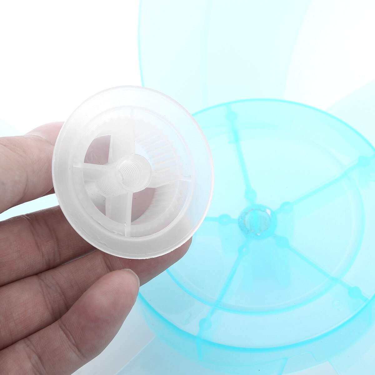 General Household 16 inch Fan Blade Heat Resistant Premium Plastic Vent Impeller 5 Leaves with Nut Cover for Stand/Table Fanner