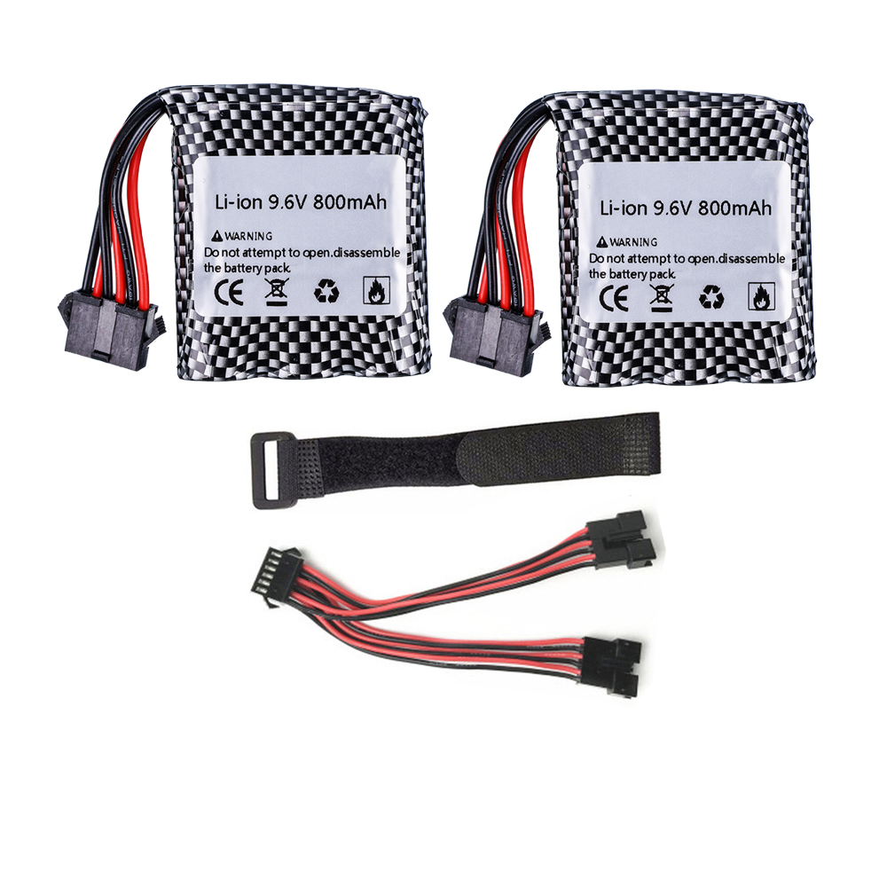 9,6 V 800mAh Li-Ion Akku Für 9115 9116 S911 S912 hoch Energie RC Lkw RC Auto 9,6 v batterie 16500 6P-SM stecker: Blau