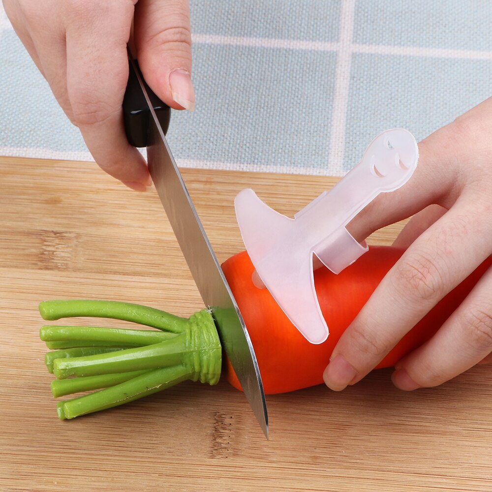 Protège-mains en plastique Smiley, outil de sécurité pour couper les légumes, protège-doigts en plastique