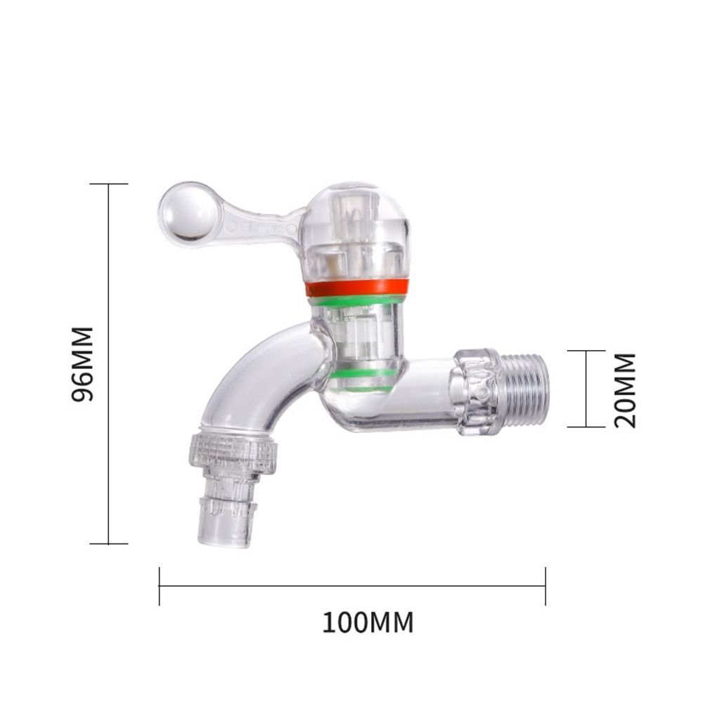 Gennemsigtig plastikhane vandafbryder havevandingsstik 20/25mm vandhaner multifunktionel vandventil: Hvid