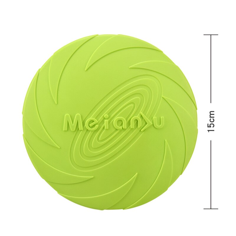 Dog Flying Disk Toy Eco Friendly Soft Rubber Floatable UFO Resistant Bite Chew Disk Puppy Interactive Training Pet Supplies: Green