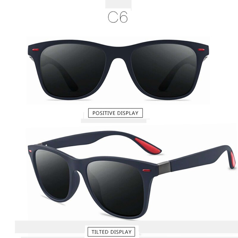 UV400 Gepolariseerde Zonnebril Mannen Driver Shades Vintage Mannen Vrouwen Rijden Bril Vissen Zonnebril Driver Goggle: C6