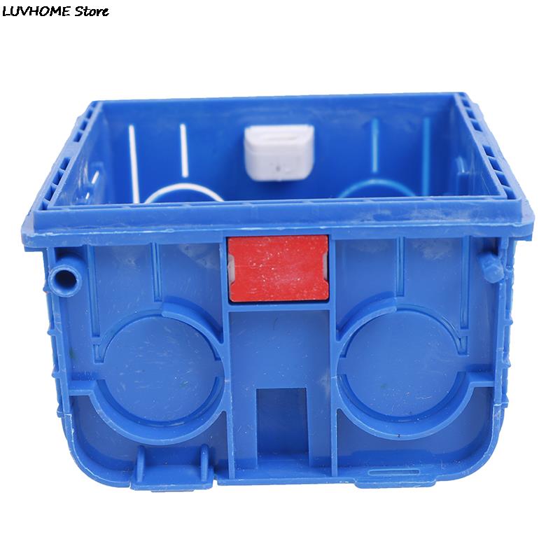 Atlectric Adjustable Mounting Junction Box Internal Cassette 86 Type Switch Socket White Red Blue Wiring Back Box