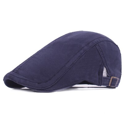 SUOGRY algodón gorras tipo boina para hombres Casual gorros boinas sombreros gorra de: navy