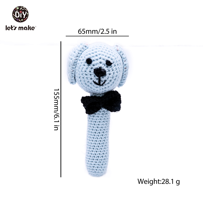 Lassen sie Machen 1PC Baby Rasseln Häkeln Ebene Kaninchen Hund betroffen Fitnessstudio Spielzeug Hängen Bett Glocke 0-12 monate Nette Baby Pädagogisches Spielzeug