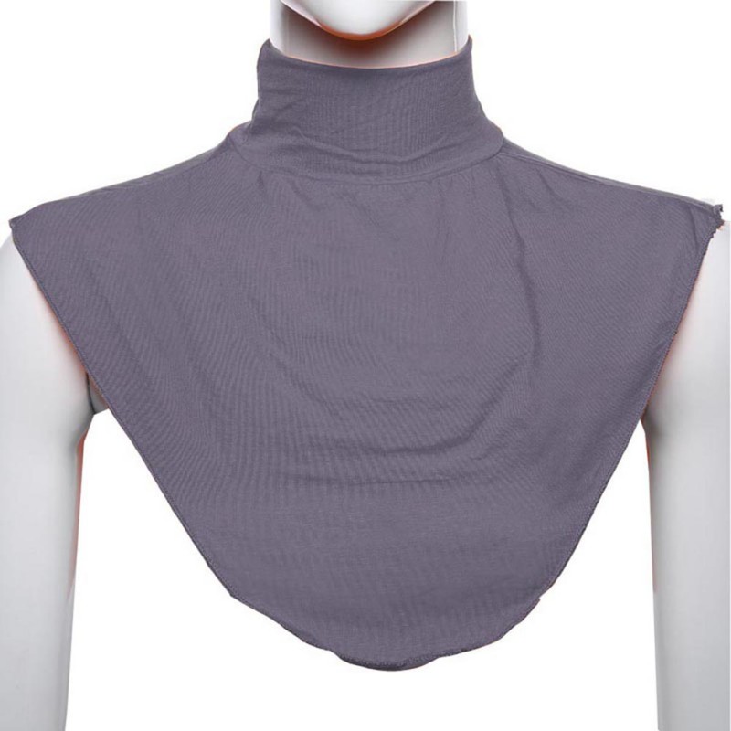 Femmes islamiques Hijab Extensions cou vérifier couverture arrière chemise islamique sous haut Hijab Femme Musulman écharpe