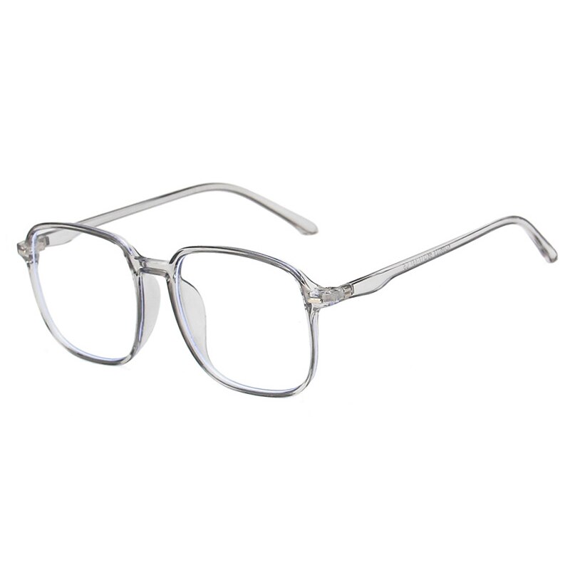 Firkantede anti-blåt lys blokerende briller ramme mænd og kvinder computerspil beskyttelsesbriller briller optisk brille ramme: Grå