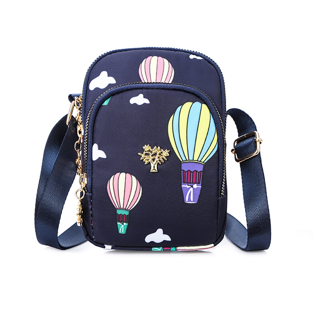 Koreaanse Stijl Vrouwen Crossbody Telefoon Tas Mode Messenger Vierkante Flap Tassen Voor Meisje Portemonnee Met Rits: Blue