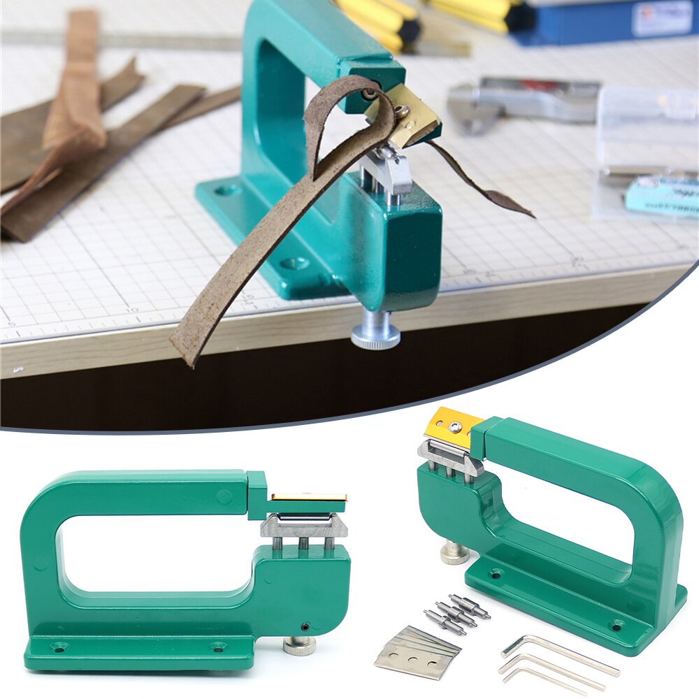 Leer Craft Splitter Kit Lederen Incisie Cutter Mes Koperen Trimmen Mes Met Mes Leer Snijgereedschap