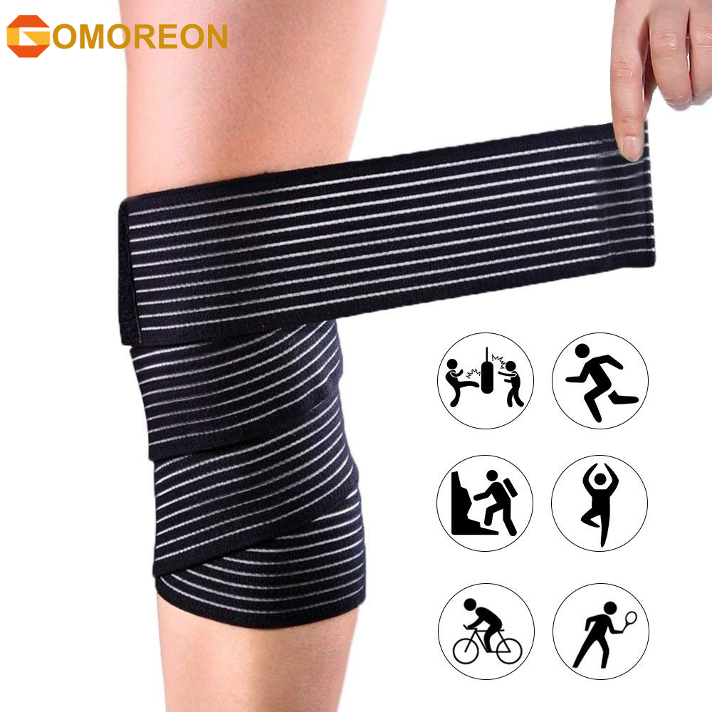 Sport elastische compressie kniebandages Fitness onder drukbanden voor gym Gewichtheffen Squats Beencompressietraining Wraps