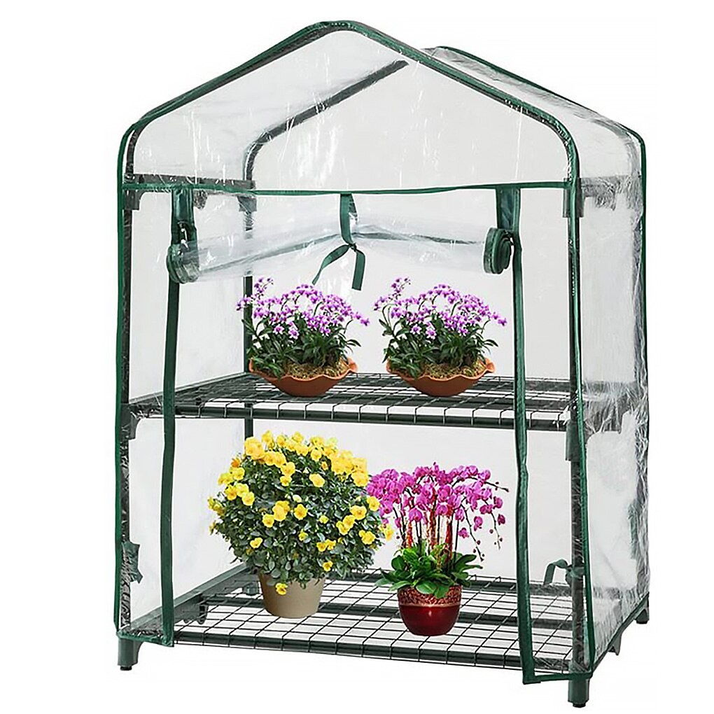 PVC Garden Greenhouse Plants Cover 2/ 3/4/5-Tier Portable Flower House Corrosion-resistant Waterproof (not include shelf)