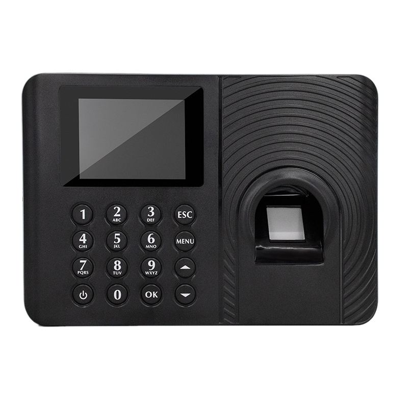 A10 Fingerprint Time Attendance System Clock Recorder Employee Recognition Recording Device Electronic Machine(EU Plug)