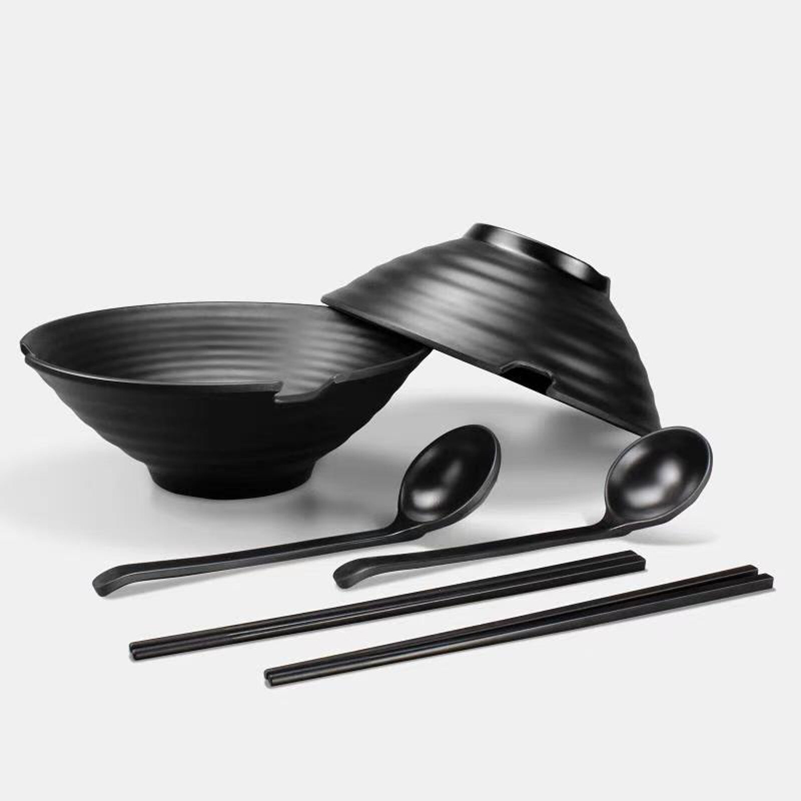 2 Sets Ramen Kom Set Noedels Kom Servies Kits Duurzaam Japanse Ramen Bowls Lepels Eetstokjes Schoteltjes Sets Keuken Servies