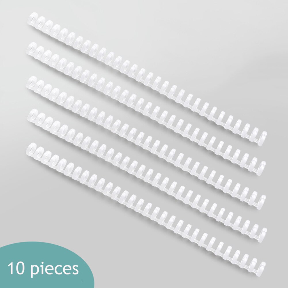 10pcs 30 Holes Loose Leaf Binding Manual Ring Notebook Scrapbooking Album Spring Spiral Rings Binder: transparent